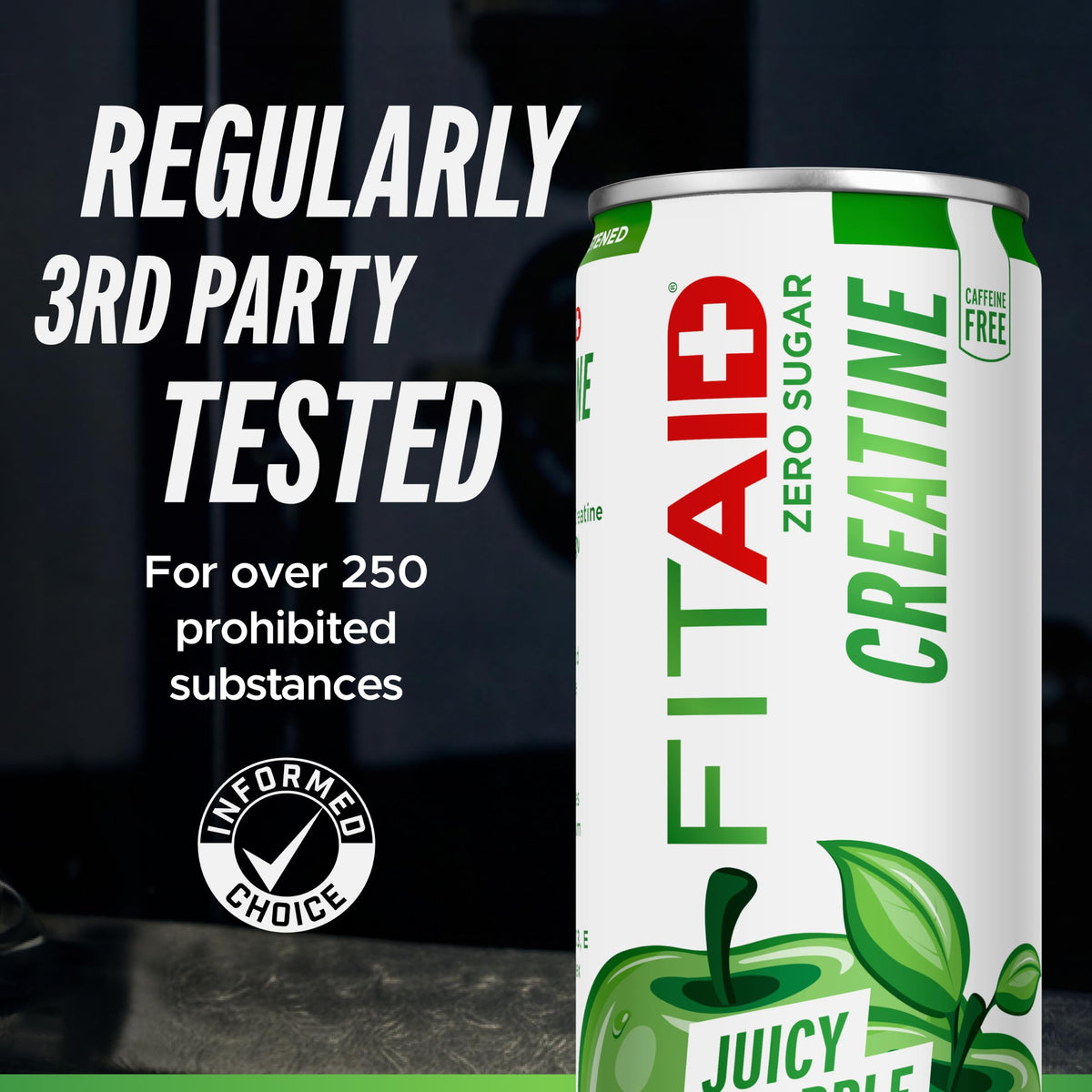 LIFEAID Boisson de Récupération Creatine Pomme Juteuse avec des fruits