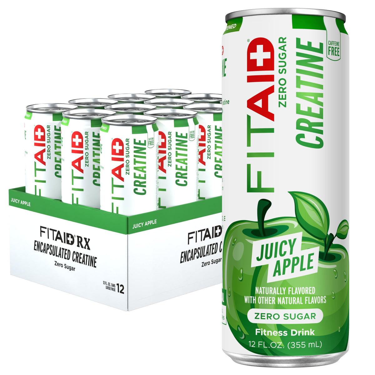 LIFEAID Boisson de Récupération Creatine Pomme Juteuse canette avant