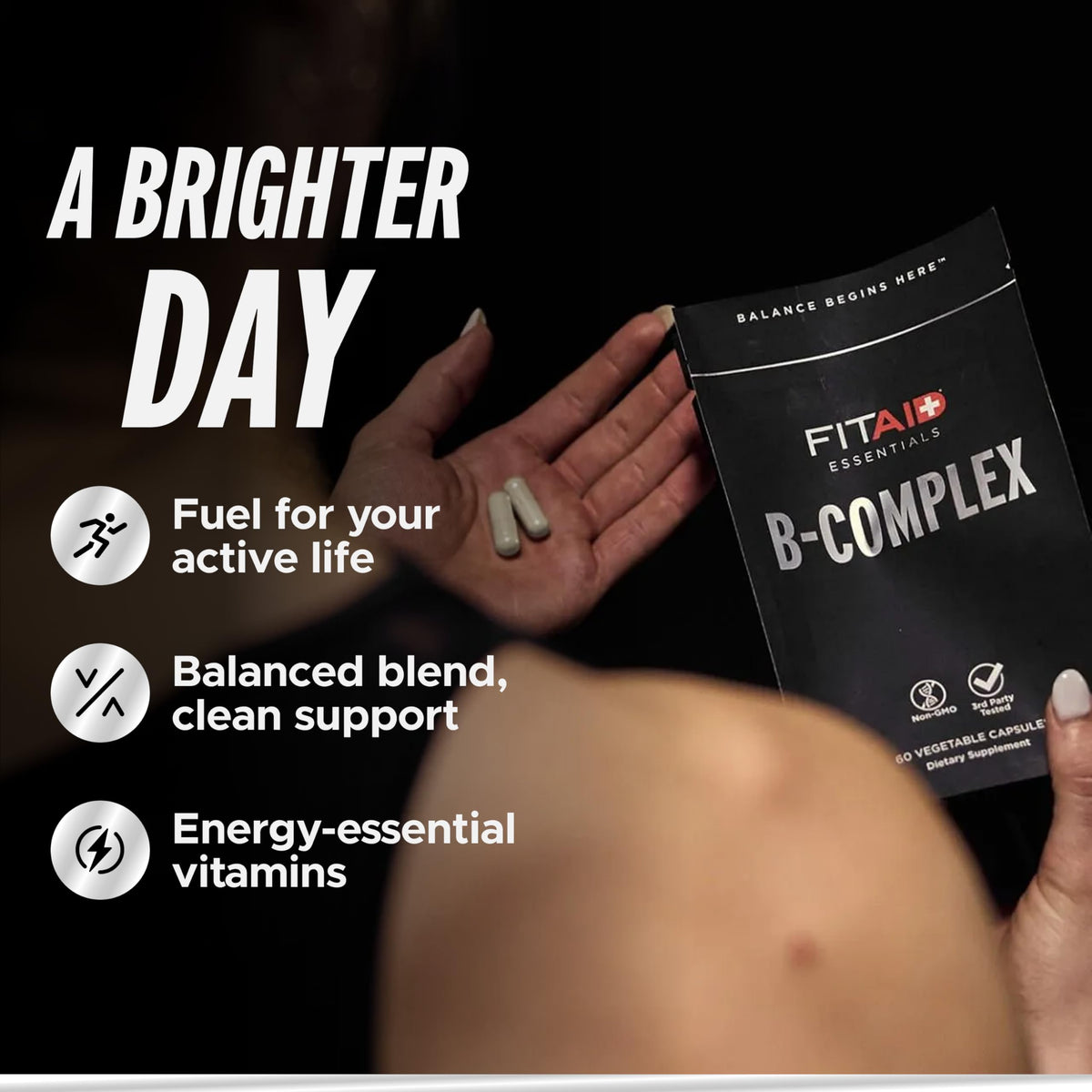 LIFEAID FITAID B-Complex capsules sur une table