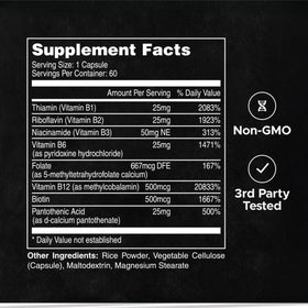 LIFEAID FITAID B-Complex capsules végétales sur un fond neutre