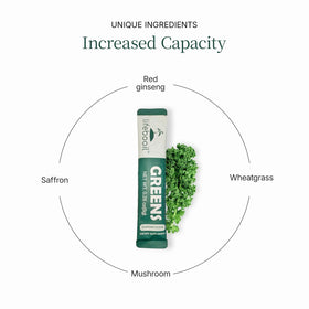 Lifebooil Poudre Super Greens sachets en situation de voyage