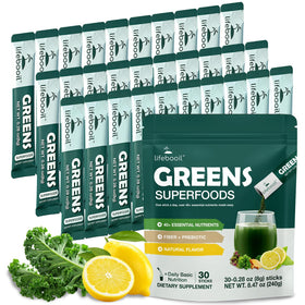 Lifebooil Poudre Super Greens sachets individuels de 10 g