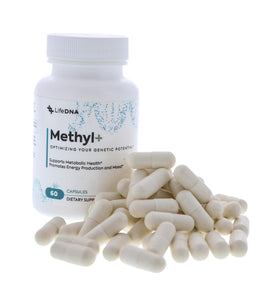LIFEDNA Methyl + Methylfolate capsules sur une table