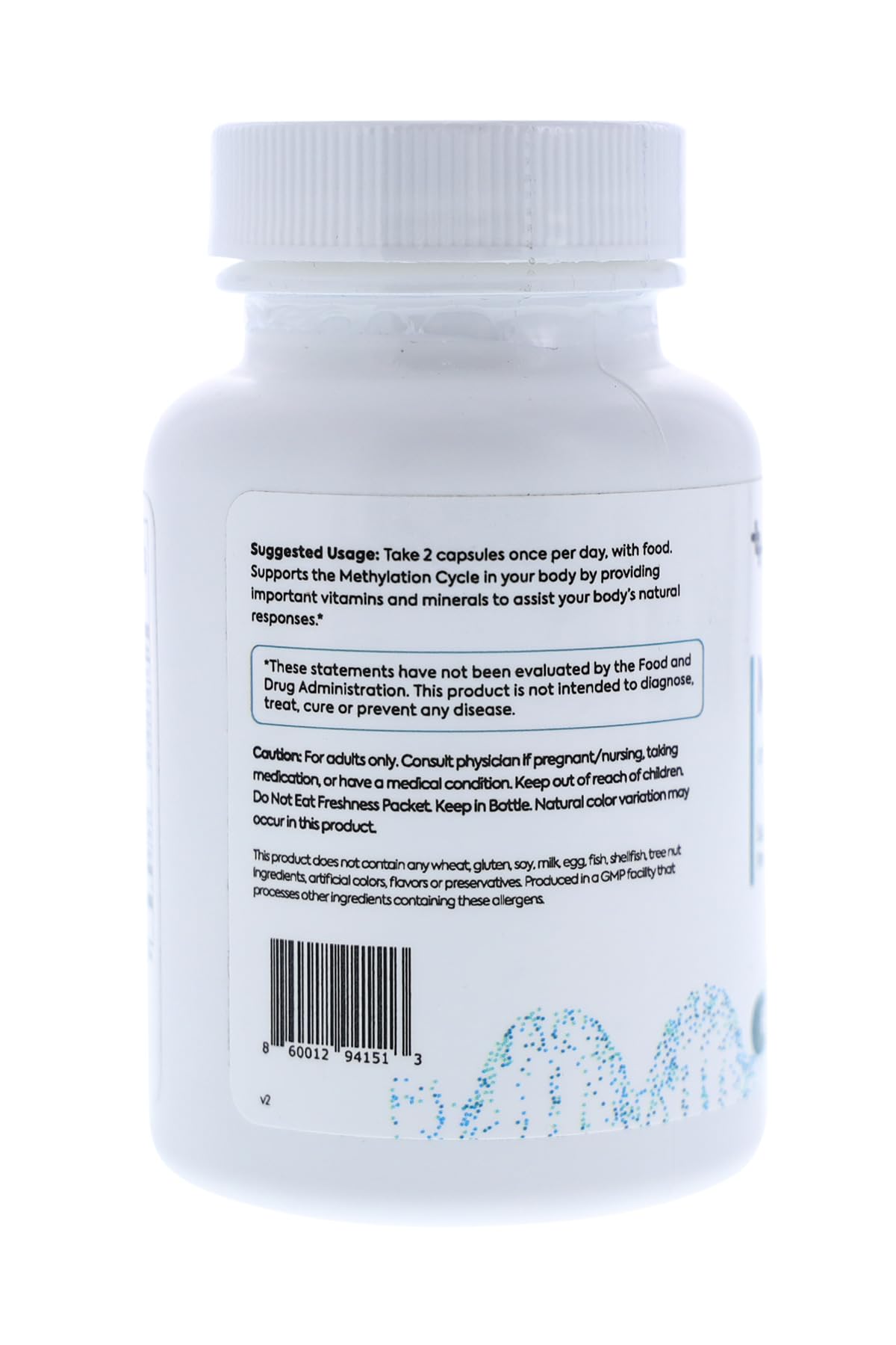 LIFEDNA Methyl + Methylfolate étiquette détaillée
