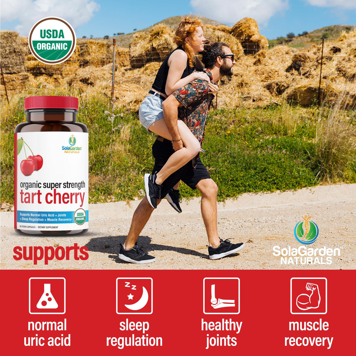 LifeGarden Naturals Supplément Cerise Acide 50:1 60 Capsules avec étiquette