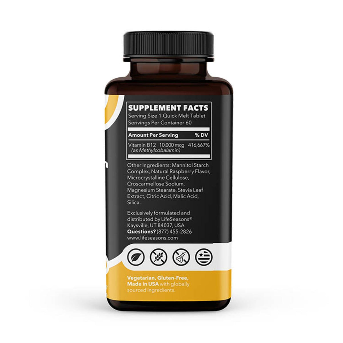 LifeSeasons B12 10 000 mcg comprimés fondants, goût de baies
