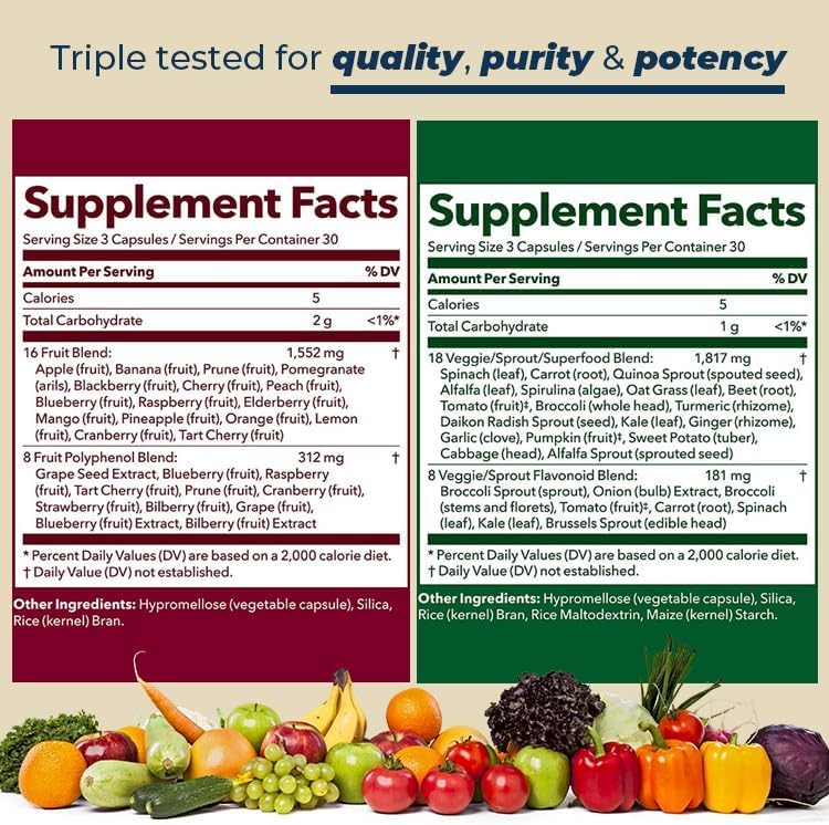 LifeSeasons Compléments Alimentaires Fruits & Légumes - présentation des capsules