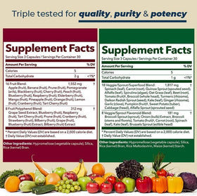 LifeSeasons Compléments Alimentaires Fruits & Légumes - présentation des capsules