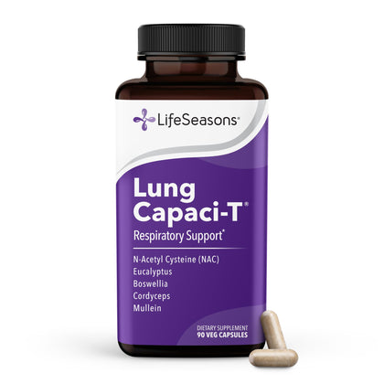 LifeSeasons Lung Capaci-T complément alimentaire 90 capsules vue de face