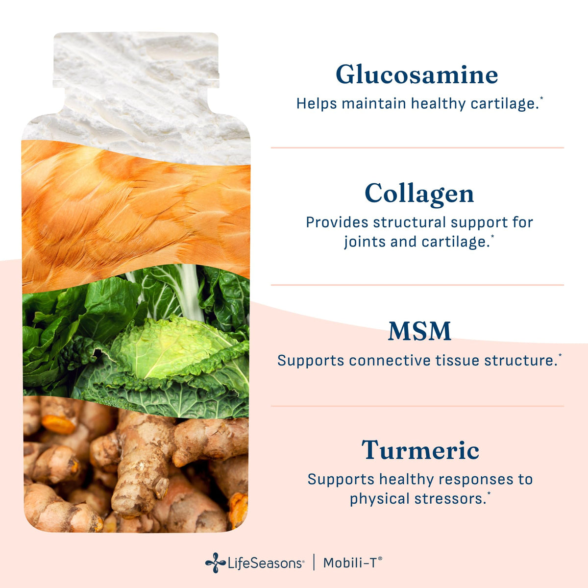 LifeSeasons Mobili-T sur une table avec des vitamines