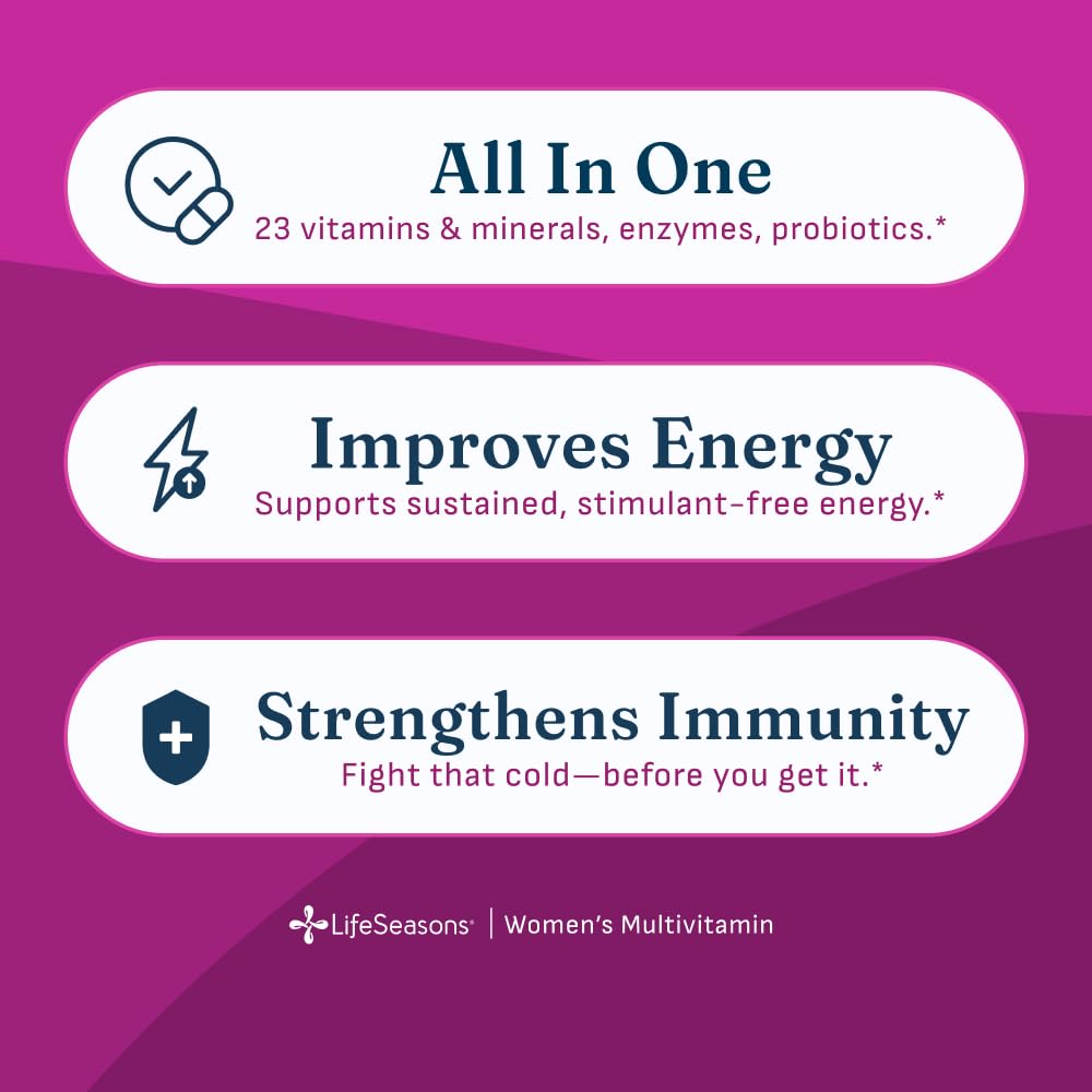 LifeSeasons Multivitamines Femmes étiquette et informations nutritionnelles