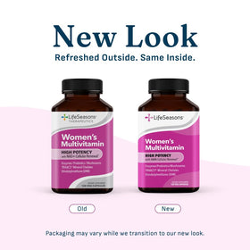 LifeSeasons Multivitamines Femmes présentation sur fond naturel