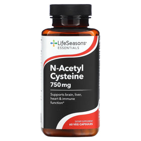 LifeSeasons N-Acetyl Cysteine 750 mg 60 capsules front view