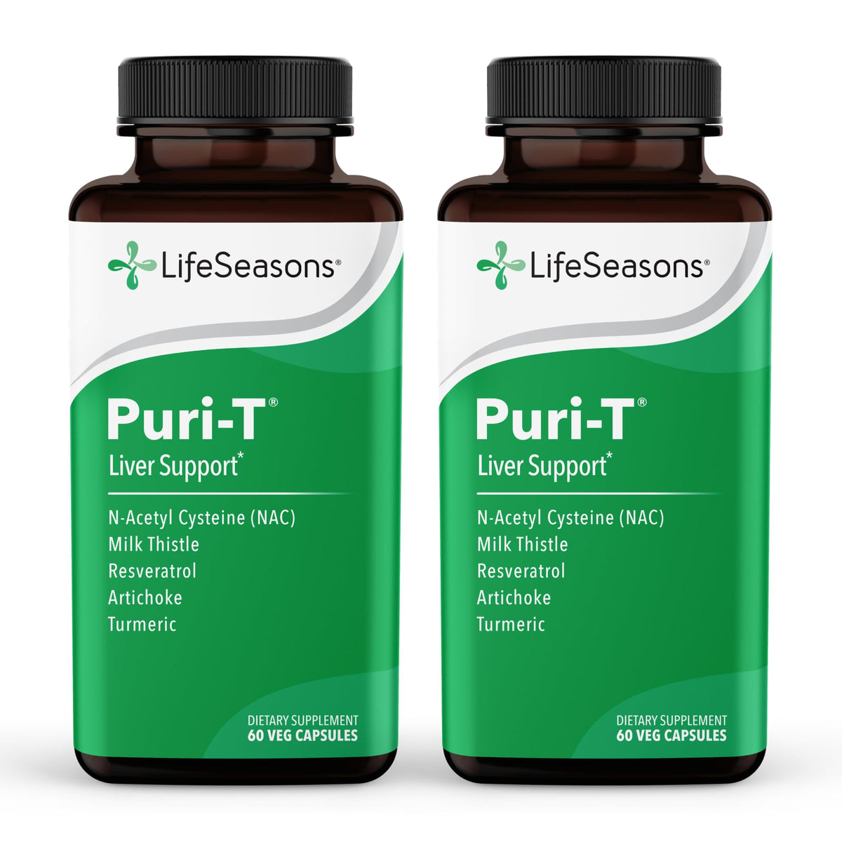 LifeSeasons Puri-T 60 capsules vue de face avec l'étiquette