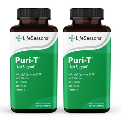 LifeSeasons Puri-T 60 capsules vue de face avec l'étiquette