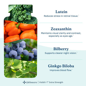 LifeSeasons Visibili-T avec fruits et légumes en arrière-plan
