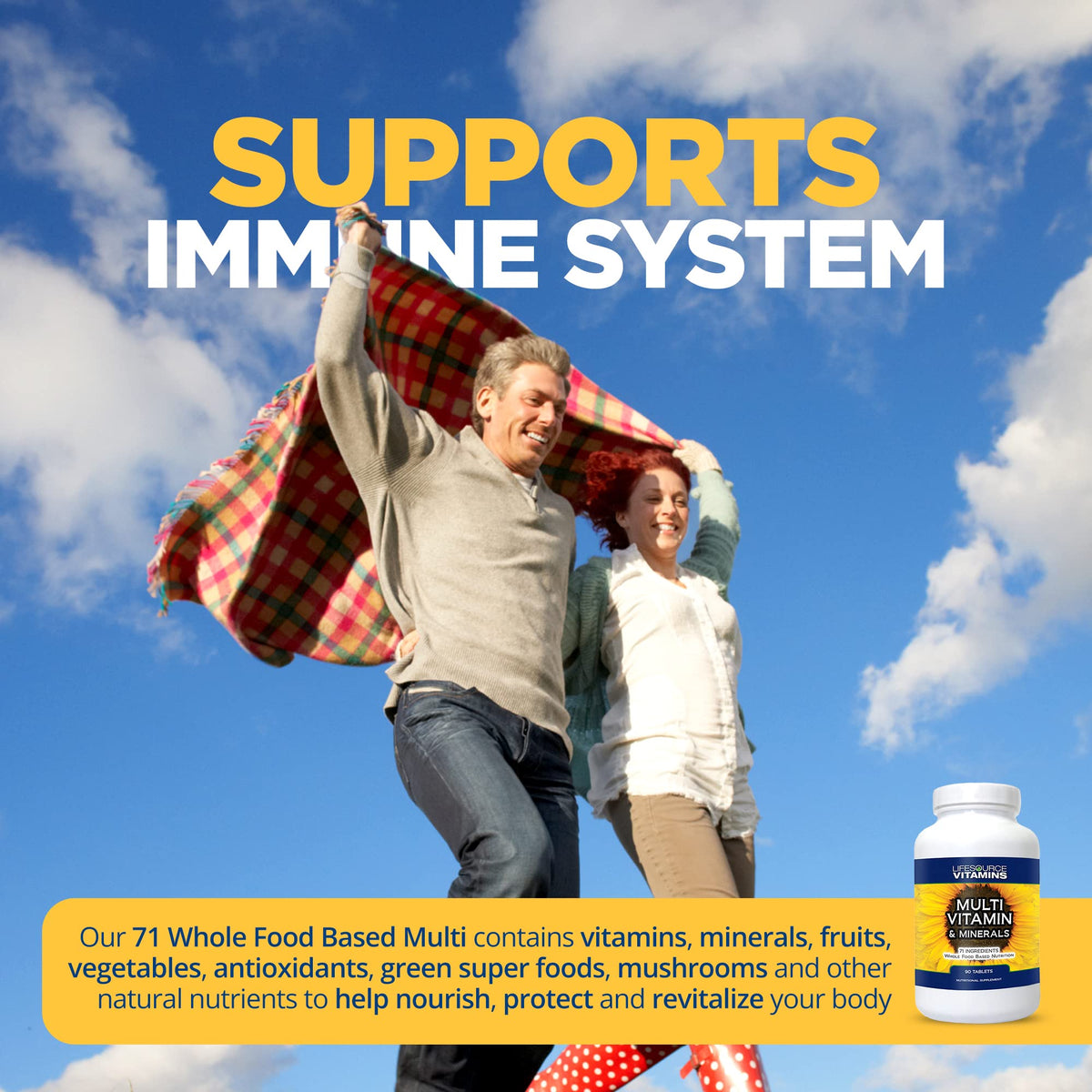 LifeSource Vitamins Multivitamines 90 comprimés côté