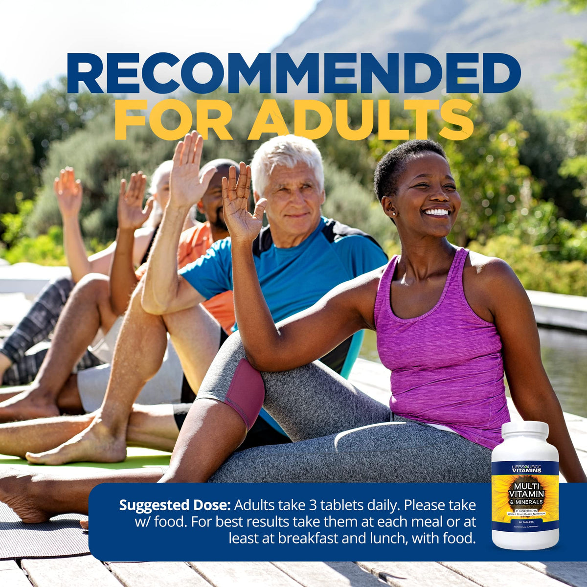 LifeSource Vitamins Multivitamines 90 comprimés et fruits frais