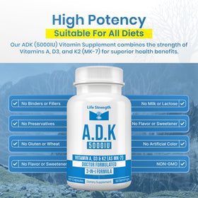 LifeStrength ADK 5 complément alimentaire avec des ingrédients