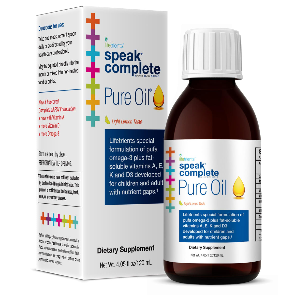 Lifetrients Speak Complete Huile Pure Naturelle Citron 4,05 oz vue de face