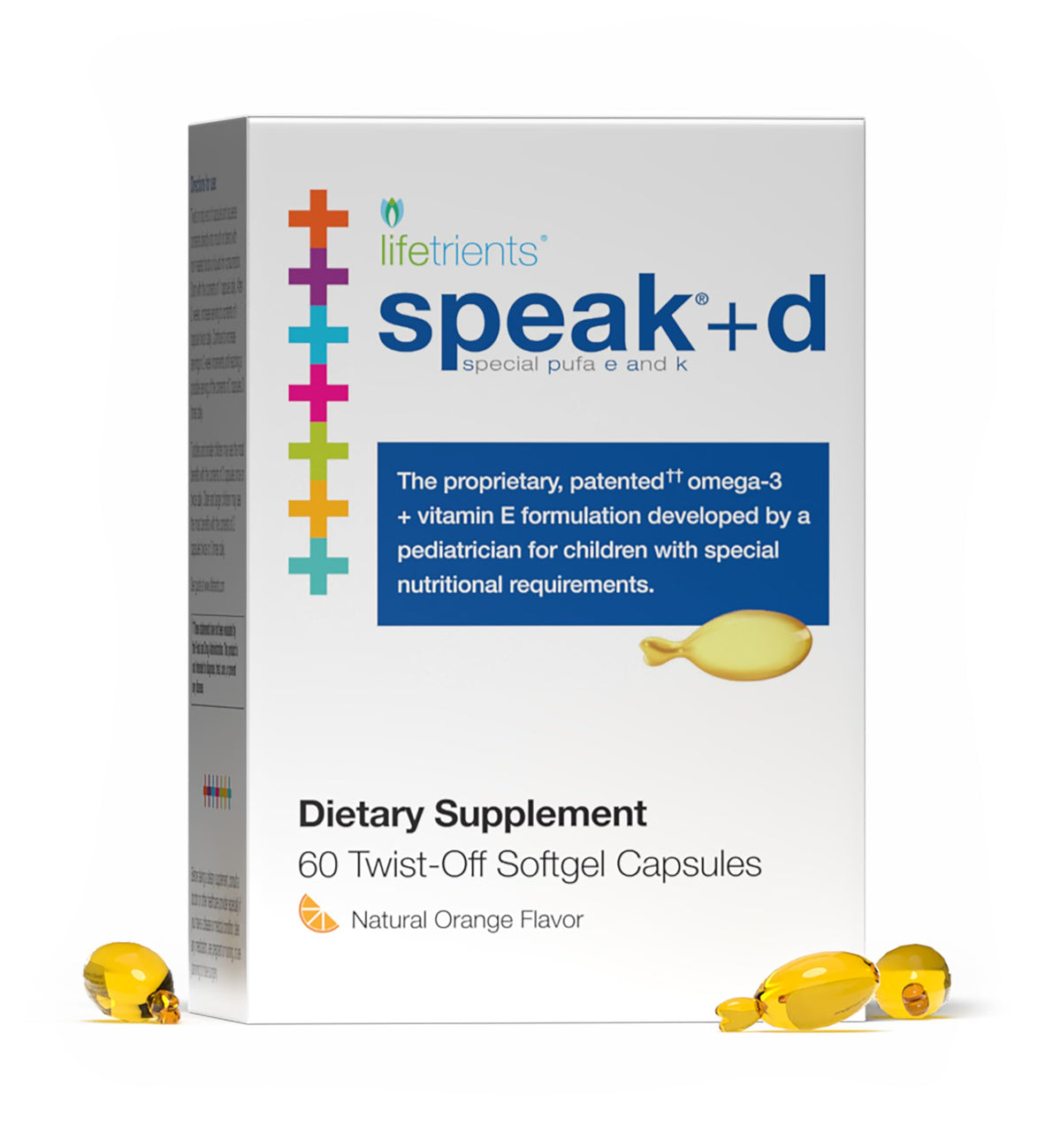 Lifetrients Speak+D Gélules Souples Omega-3 60 unités vue de face