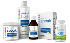 Lifetrients Speak+D Smooth bouteille avec étiquette orange-vanille