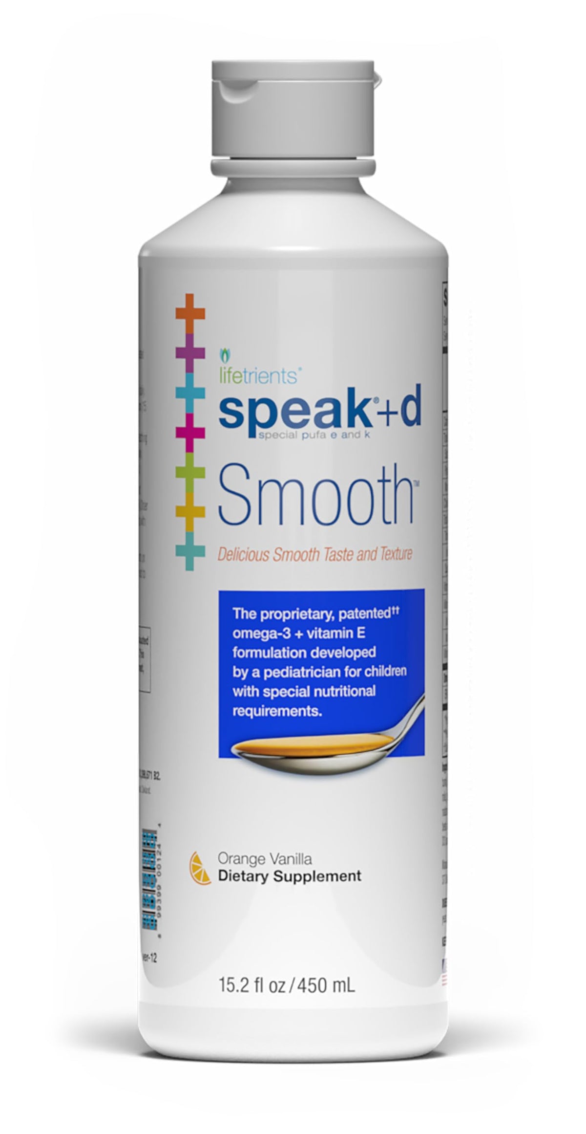 Lifetrients Speak+D Smooth Omega-3 Enfants 15,2 oz vue avant