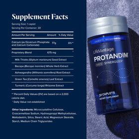 LifeVantage Protandim Nrf2 Synergizer capsules sur une table