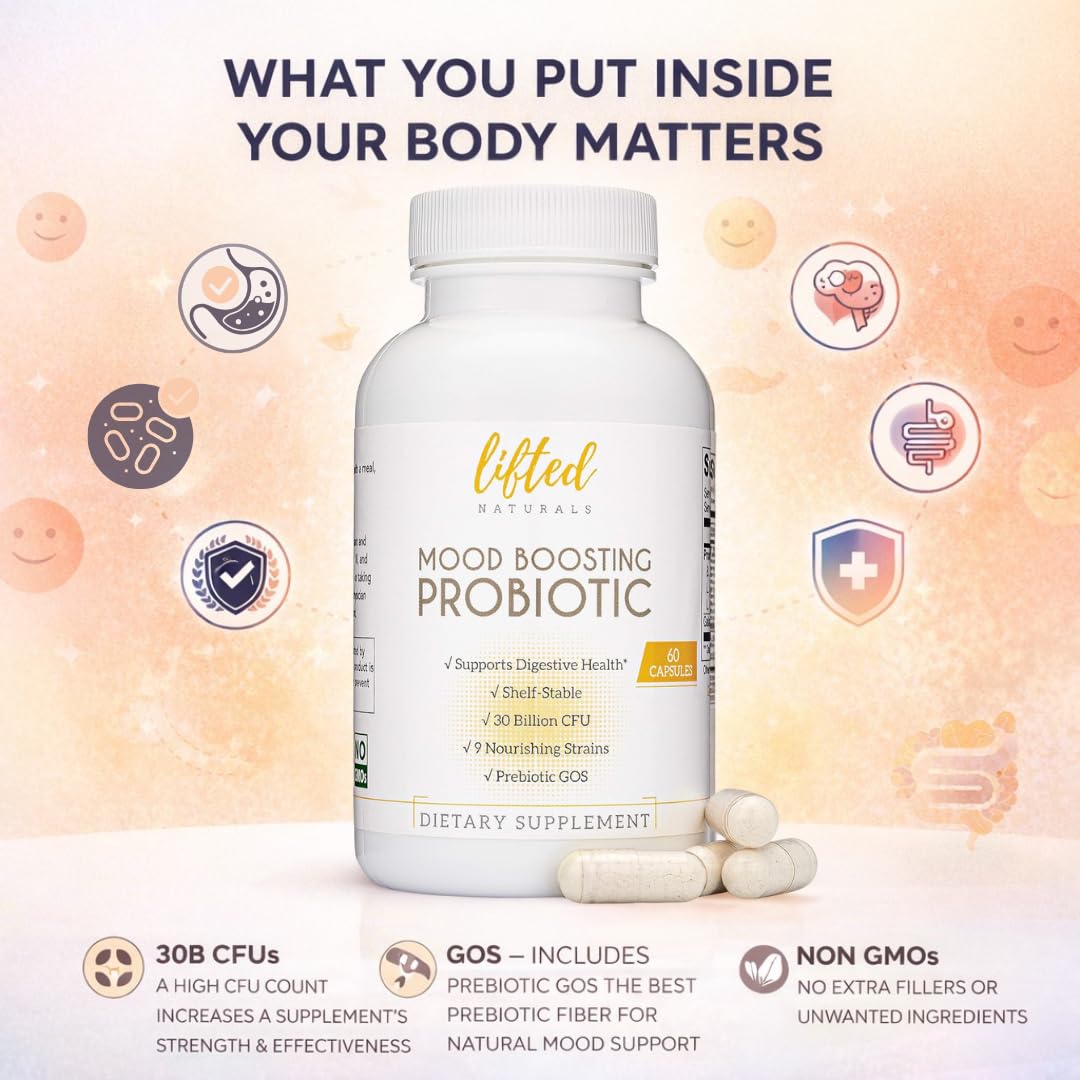 Lifted Naturals Probiotique 30 Milliards CFU avec ingrédients