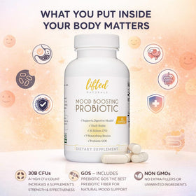Lifted Naturals Probiotique 30 Milliards CFU avec ingrédients