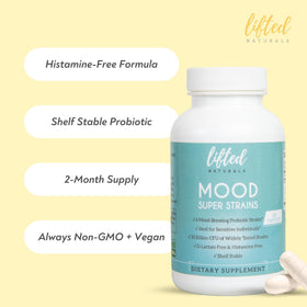 Lifted Naturals Probiotiques avec ingrédients listés