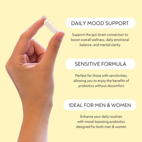 Lifted Naturals Probiotiques ouverte montrant les capsules