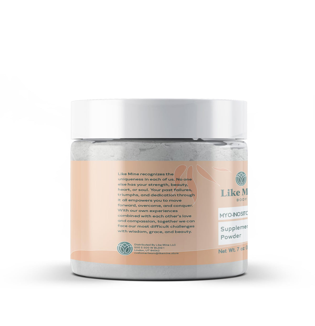 Like Mine Myo-Inositol Poudre 227g en situation sur un plan de travail