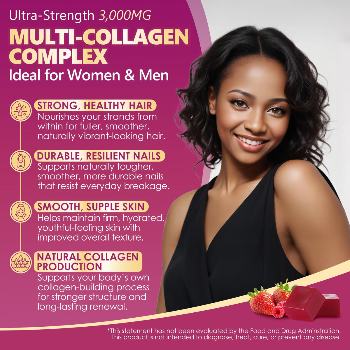 LILICARE Collagen Gummies 3000mg Biotin ingredients list