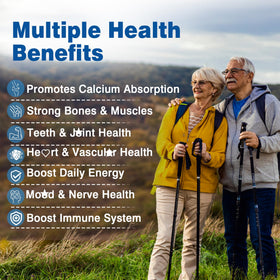 LILICARE Complément Alimentaire Calcium 600mg D3 K2 B12 - Gélules sur une table