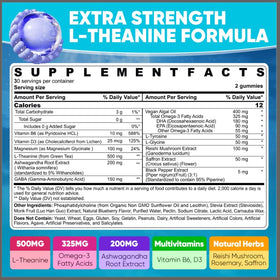 LILICARE Gummies Calm L-Theanine 500mg 120 Cts gummies close-up