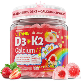 LILICARE Gummies D3 K2 Calcium pour enfants, vue de face