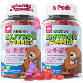 LILICARE Gummies de Magnésium Glycinate au Safran pour Enfants, emballage avant