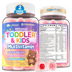LILICARE Gummies Multivitamines pour enfants 2-3 et 4+ avant avec emballage
