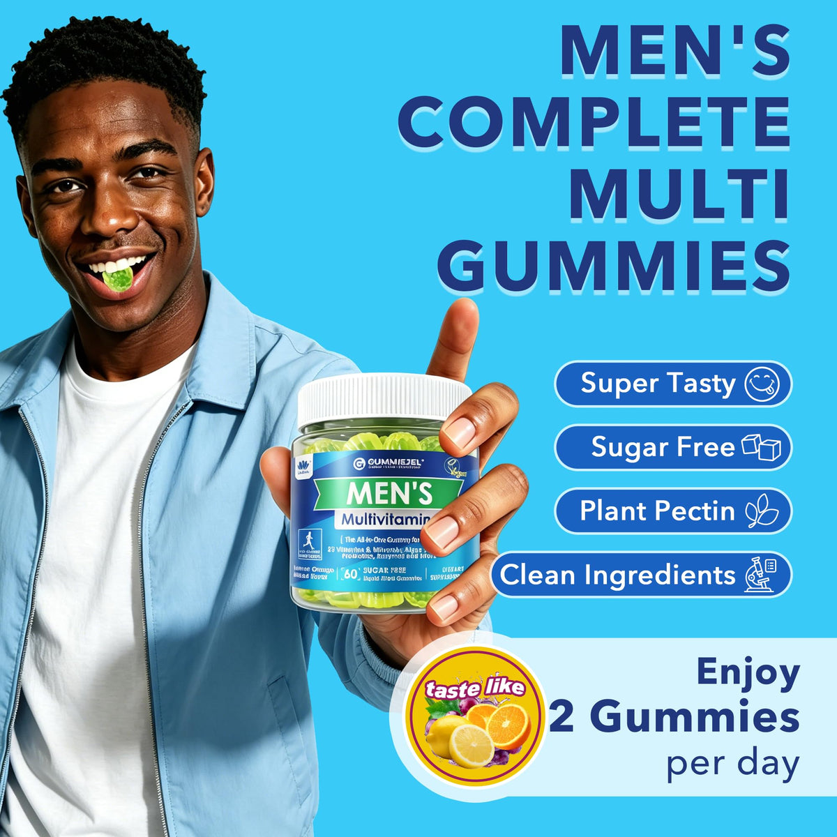 LILICARE Gummies Multivitamines pour Hommes 60 Cts en gros plan