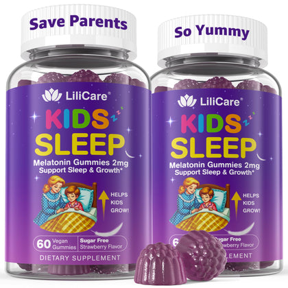 LILICARE Gummies Sommeil Enfants 2 Pack, packaging avant