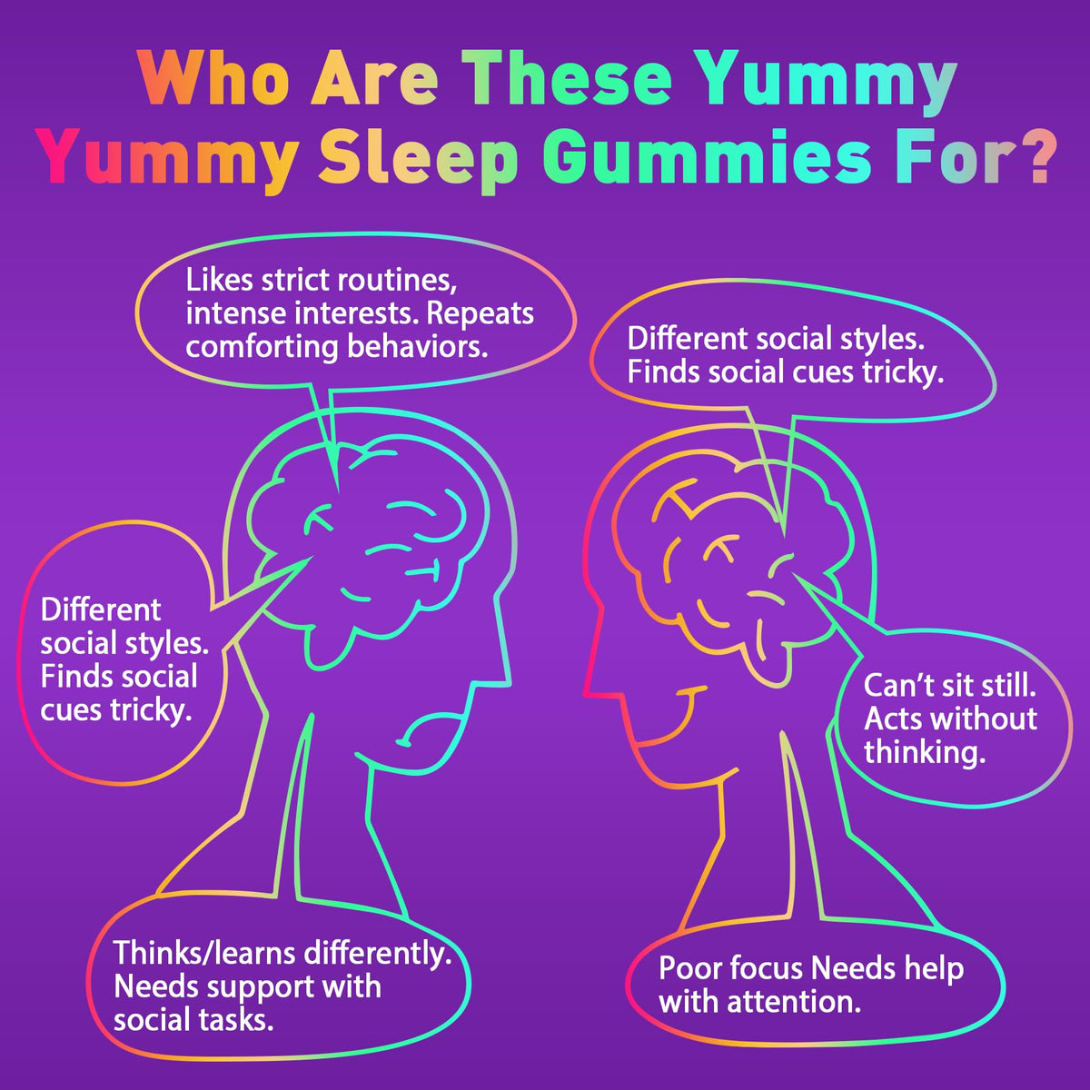 LILICARE Gummies Sommeil Enfants, gomme avec emballage ouvert