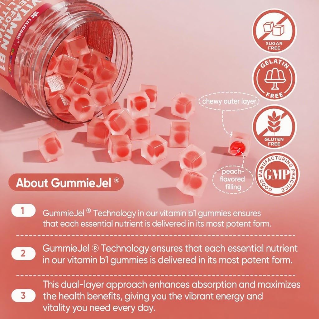 LILICARE Gummies Vitamine B1 Complexe Methylé 60 Ct - utilisation quotidienne