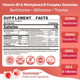 LILICARE Gummies Vitamine B1 Complexe Methylé 60 Ct - vue arrière