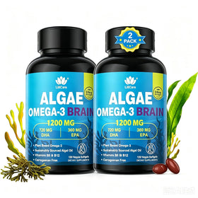 LILICARE Huile d'Algue Omega 3 240 gélules végétales, vue de face