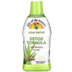 Lily Of The Desert Formule Détox 32 Oz bouteille vue de face