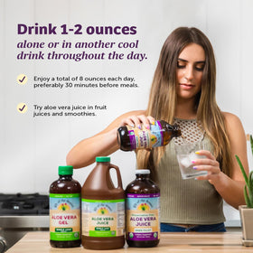Lily Of The Desert Jus d'Aloe Vera Bio 946 ml avec verre