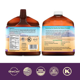 Lily Of The Desert Jus d'Aloe Vera Bio étiquette et informations