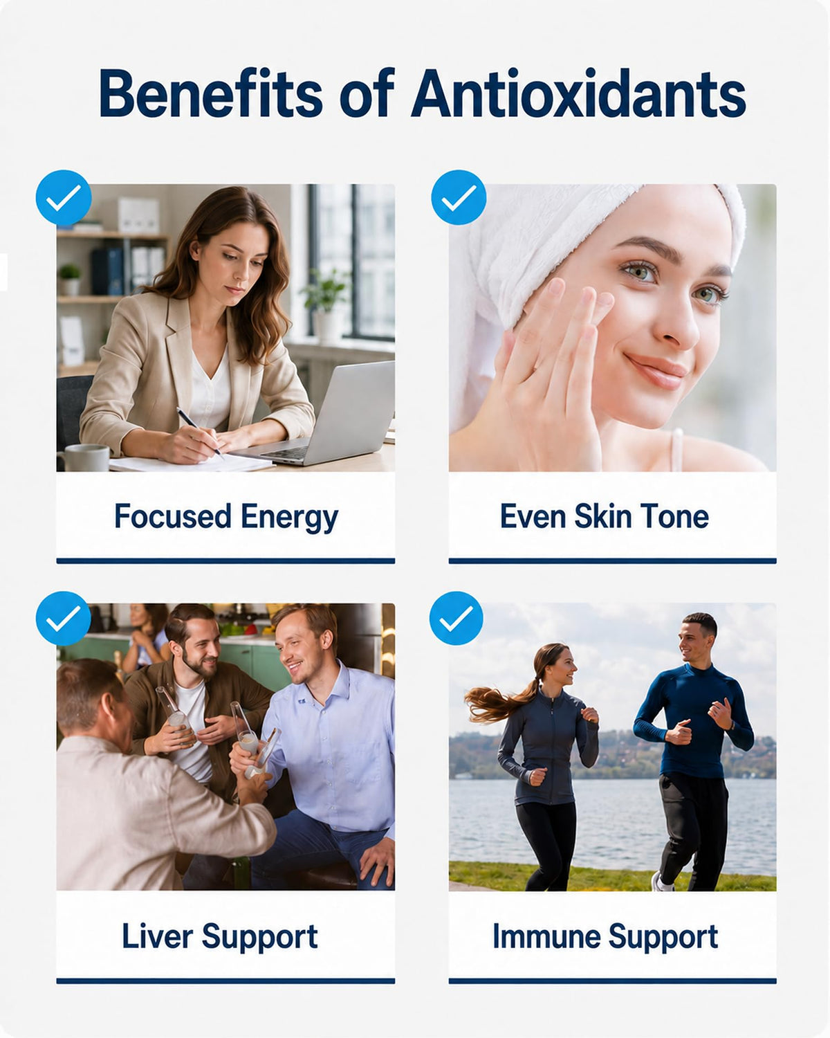 LincNutri Glutathion Liposomal capsules with a glass of water