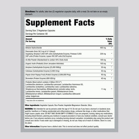 Lindberg Complément Alimentaire Multi-Enzymes 120 Capsules étiquette détaillée